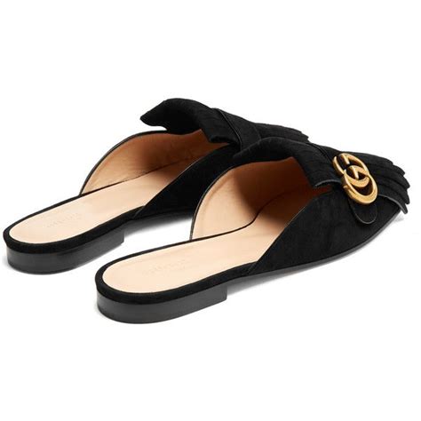 gucci loafers backless|gucci fringe loafer.